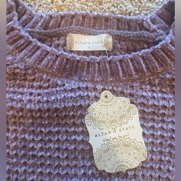 Cropped Sweater Altar’d State Robyn - Chenille - Picture 5 of 10